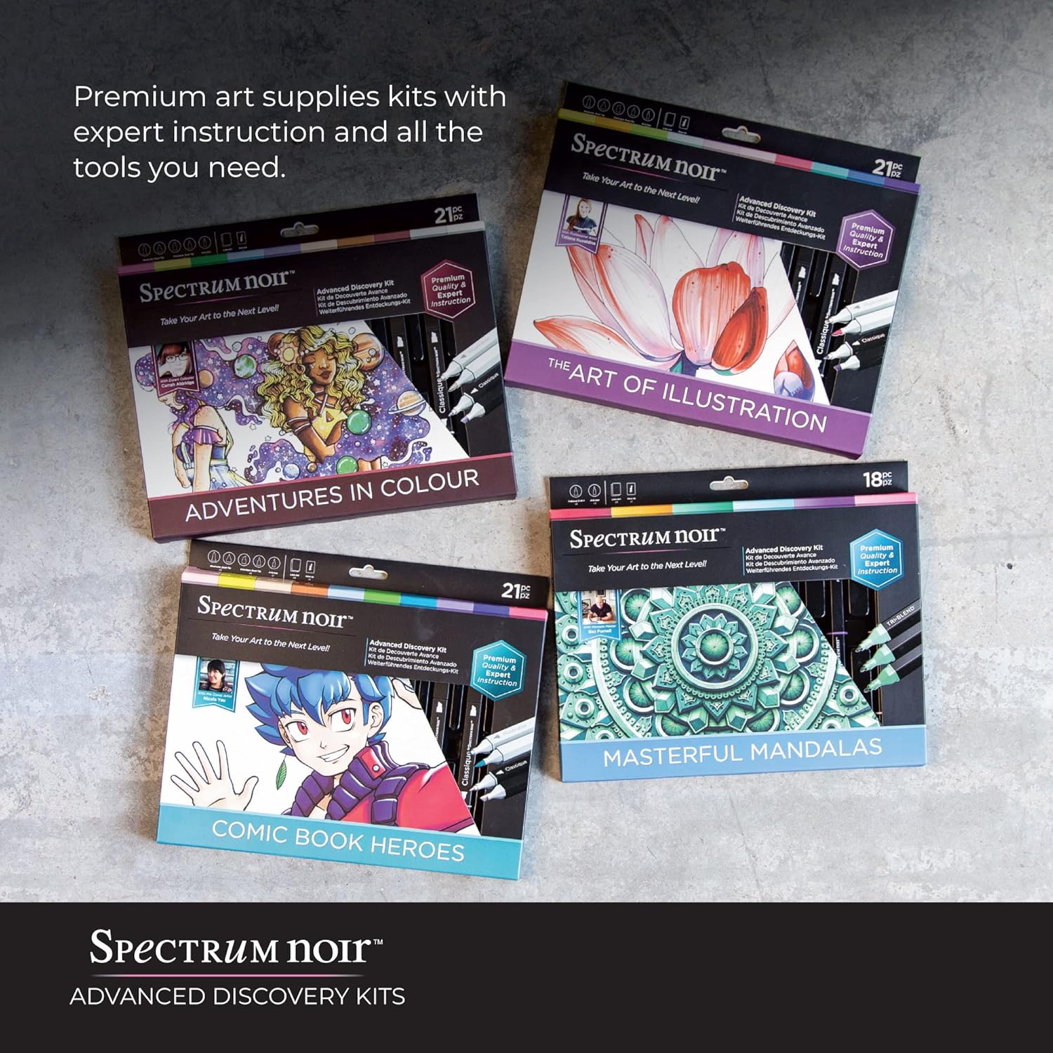 Buy Spectrum,Spectrum Noir Advanced Discovery Adult Colouring & Art Kit – Alcohol Ink Markers, Art Liners & Printed Art Sheets - Gadcet UK | UK | London | Scotland | Wales| Near Me | Cheap | Pay In 3 | Art & Craft Paint