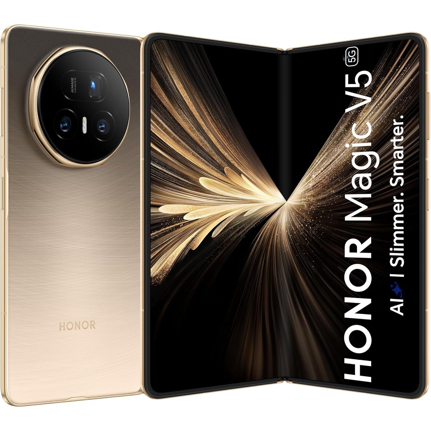 HONOR Magic V5 5G MBH-N49 512GB 16GB RAM Dawn Gold SIM-Free Unlocked Folding Mobile Phone