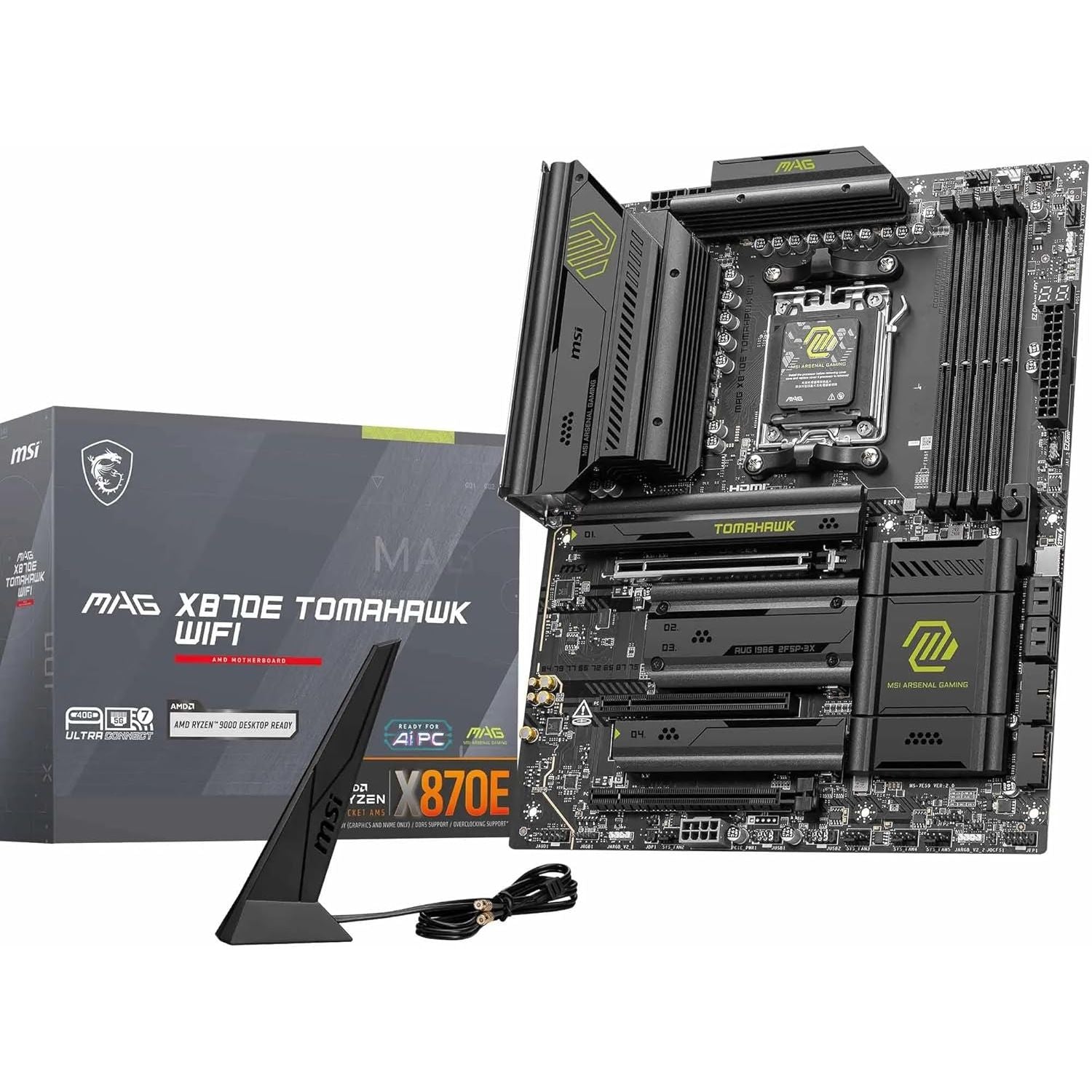 Buy MSI,MSI MAG X870E TOMAHAWK WIFI Motherboard (ATX) – Supports AMD Ryzen 9000 / 8000 / 7000 Series Processors, DDR5, PCIe 5.0, Wi-Fi 7, 5G LAN - Gadcet UK | UK | London | Scotland | Wales| Near Me | Cheap | Pay In 3 | Motherboards