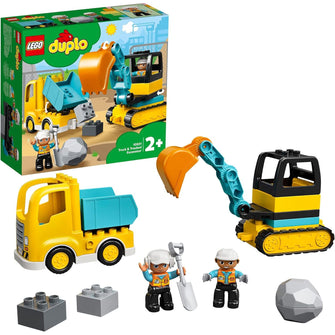 Buy LEGO,LEGO DUPLO Truck & Tracked Excavator – 10931, Construction Toy with 2 Vehicles, 2 Figures & Boulder - Gadcet UK | UK | London | Scotland | Wales| Near Me | Cheap | Pay In 3 | Construction Set Toys