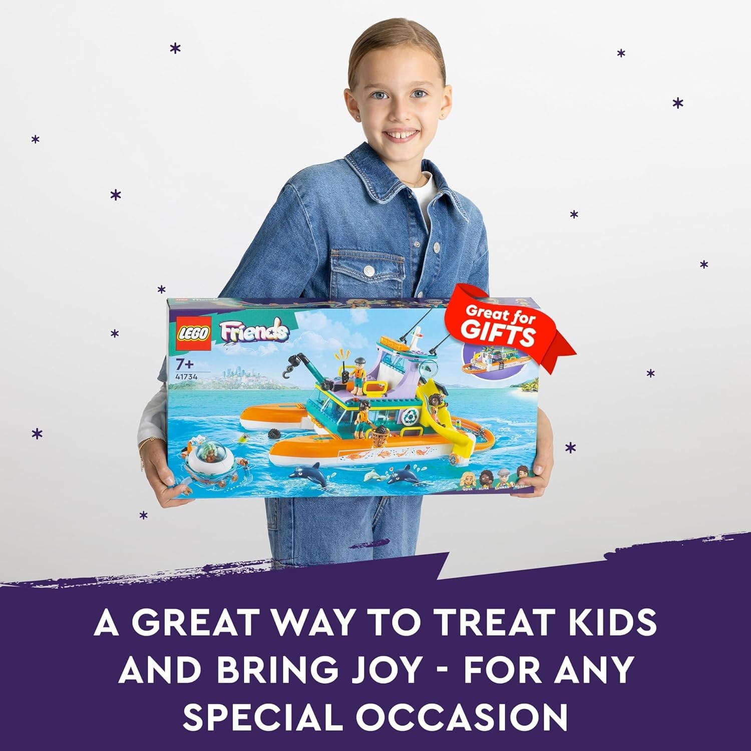 Buy LEGO,LEGO 41734 Friends Sea Rescue Boat Toy Playset with Dolphin Animal Figures and Submarine, Eco Educational Christmas Set, Animal Care Gifts for 7 Plus Year Old Kids, Girls & Boys - Gadcet UK | UK | London | Scotland | Wales| Ireland | Near Me | Cheap | Pay In 3 | Toys
