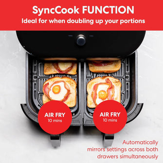 Buy Instant,Instant Vortex Clear Cook 7.6L Dual Air Fryer - Black - Gadcet UK | UK | London | Scotland | Wales| Near Me | Cheap | Pay In 3 | Small Kitchen Appliances