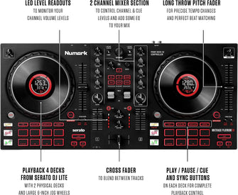 Buy Numark,Numark Mixtrack Platinum FX - 4-Deck DJ Controller with Mixer, Audio Interface, Jog Wheel Displays, and FX Paddles - Gadcet UK | UK | London | Scotland | Wales| Near Me | Cheap | Pay In 3 | DJ & VJ Equipment
