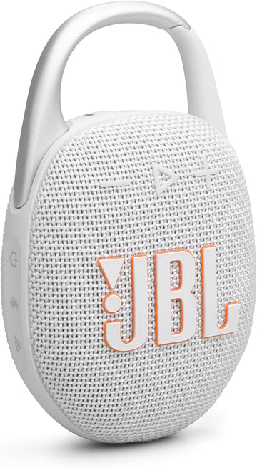 JBL Clip 5 Portable Bluetooth Speaker – White