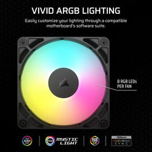 Buy Corsair,Corsair RS120 ARGB 120mm PWM Fan - Daisy-Chain Connection, Low-Noise, Magnetic Dome Bearing, Single Pack - Black - Gadcet UK | UK | London | Scotland | Wales| Near Me | Cheap | Pay In 3 | Electronics