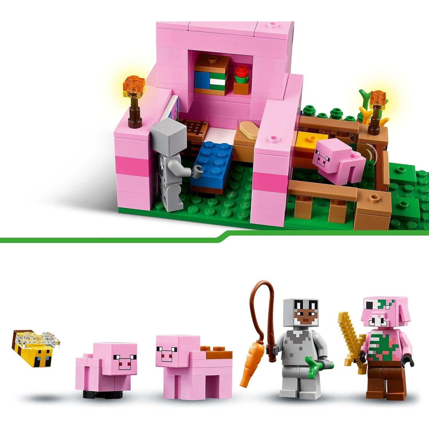 Buy LEGO,LEGO Minecraft The Baby Pig House (21268) – Building Toy with Farm Animals, Forest Biome, Hero Figure & Mobs – Gift for Kids Ages 7+ - Gadcet UK | UK | London | Scotland | Wales| Near Me | Cheap | Pay In 3 | Building Toys