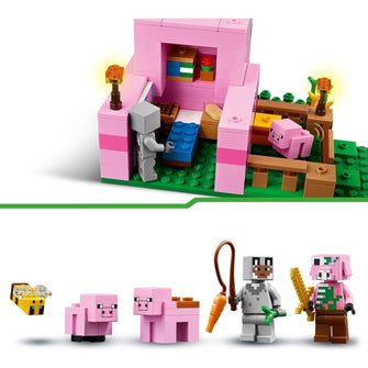 Buy LEGO,LEGO Minecraft The Baby Pig House (21268) – Building Toy with Farm Animals, Forest Biome, Hero Figure & Mobs – Gift for Kids Ages 7+ - Gadcet UK | UK | London | Scotland | Wales| Near Me | Cheap | Pay In 3 | Building Toys