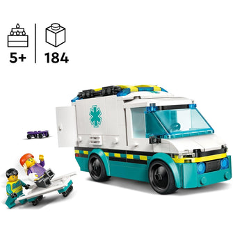 Buy LEGO,LEGO City Emergency Ambulance Toy with 2 Minifigures - Educational Learning Toys for 5+ Year Old Boys & Girls - Gift Ideas for Birthdays & Holidays - Gadcet UK | UK | London | Scotland | Wales| Near Me | Cheap | Pay In 3 | Interlocking Blocks