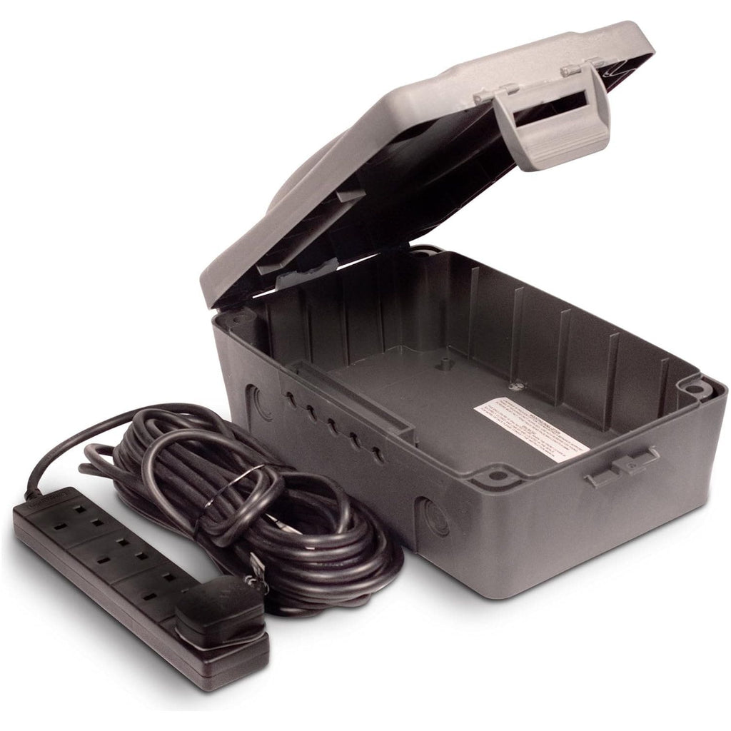 Masterplug IP54 Weatherproof Enclosure Lead & Timer 4 Gang 8mGrey ...