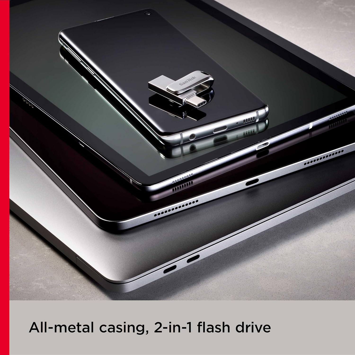 Buy SanDisk,SanDisk Ultra Dual Drive Luxe USB Type‑C Flash Drive 64GB – Up to 150 MB/s, Reversible Type‑C & Type‑A Connectors, All‑Metal Design (Silver) - Gadcet UK | UK | London | Scotland | Wales| Near Me | Cheap | Pay In 3 | Data Storage & External Drives
