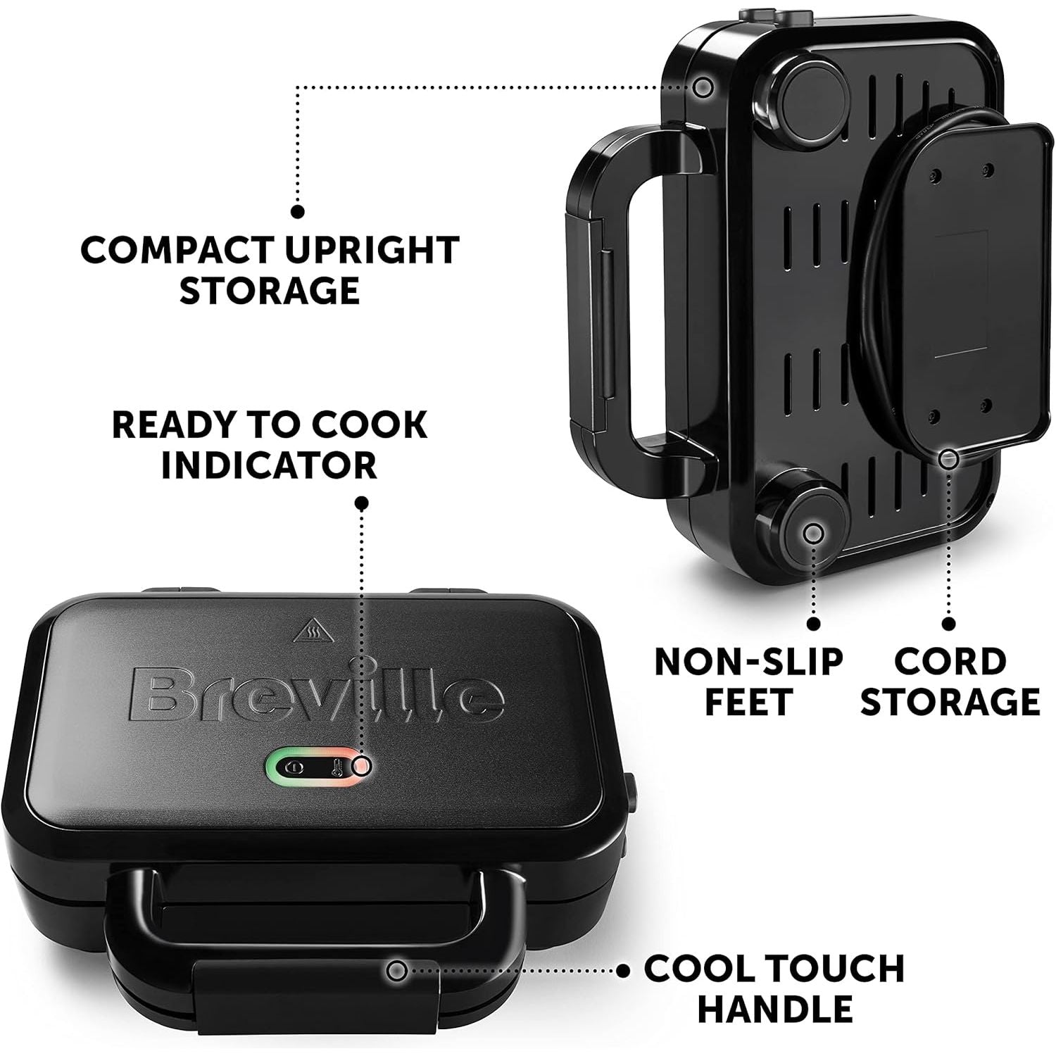 Buy BREVILLE,Breville Ultimate Deep Fill Toastie Maker - 2 Slice Sandwich Toaster, Removable Non-Stick Plates, Stainless Steel, Black [VST082] - Gadcet UK | UK | London | Scotland | Wales| Near Me | Cheap | Pay In 3 | Toaster