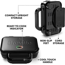 Buy BREVILLE,Breville Ultimate Deep Fill Toastie Maker - 2 Slice Sandwich Toaster, Removable Non-Stick Plates, Stainless Steel, Black [VST082] - Gadcet UK | UK | London | Scotland | Wales| Near Me | Cheap | Pay In 3 | Toaster