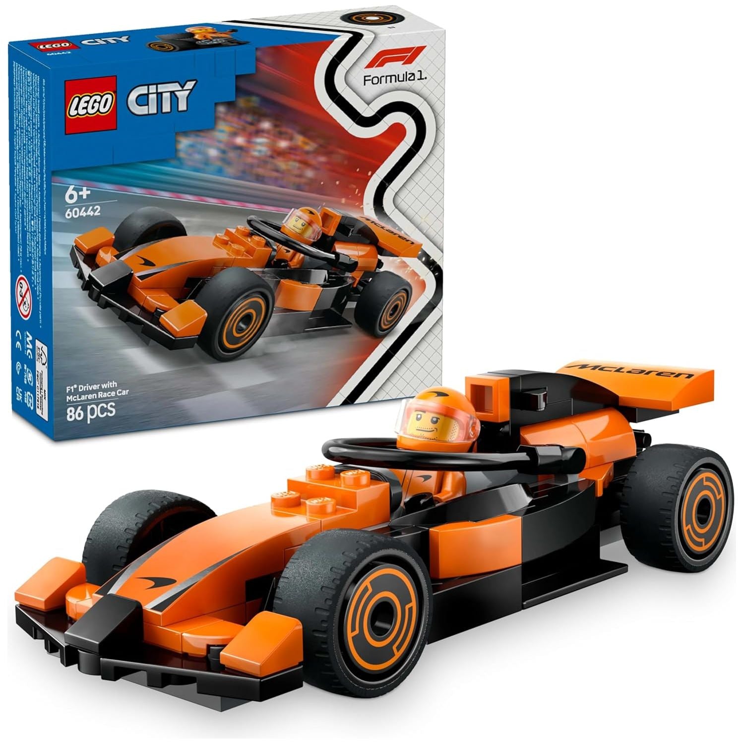 Buy LEGO,LEGO City McLaren F1 Race Car (60442) – Formula 1 Building Toy with Driver Minifigure – Gift for Kids Ages 6+ & Motorsport Fans - Gadcet UK | UK | London | Scotland | Wales| Near Me | Cheap | Pay In 3 | Building Toys