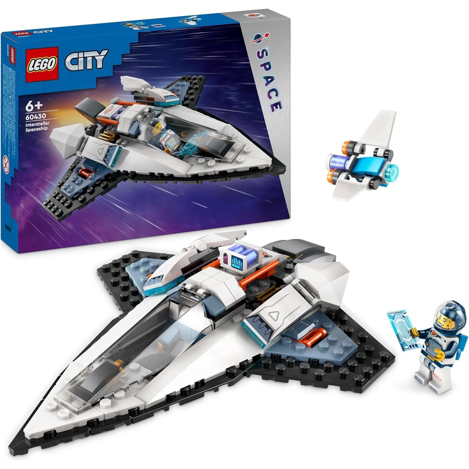 Buy Lego,LEGO City Interstellar Spaceship Toy Set - Outer Space Building Toys for 6+ Year Old Boys & Girls, Astronaut Minifigure, Imaginative Play, Birthday Gift Idea - 60430 - Gadcet UK | UK | London | Scotland | Wales| Near Me | Cheap | Pay In 3 | Building Toys