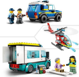 Buy Lego,LEGO City Emergency Vehicles HQ 60371 – Helicopter, Ambulance, Motorbike & Police Car Toy Set for Kids 6+ - Gadcet UK | UK | London | Scotland | Wales| Near Me | Cheap | Pay In 3 | Toys & Games