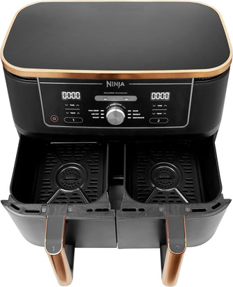 Buy Ninja,Ninja Foodi MAX Dual Zone Air Fryer, 9.5L, 6-in-1, 2 Drawers, No Oil, Nonstick Baskets, Copper/Black - AF400UKCP - Gadcet UK | UK | London | Scotland | Wales| Near Me | Cheap | Pay In 3 | Air Fryer & Grill