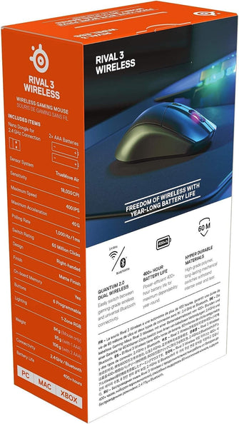 Buy SteelSeries,SteelSeries Rival 3 Wireless - Wireless Gaming Mouse - Gadcet UK | UK | London | Scotland | Wales| Ireland | Near Me | Cheap | Pay In 3 | Electronics