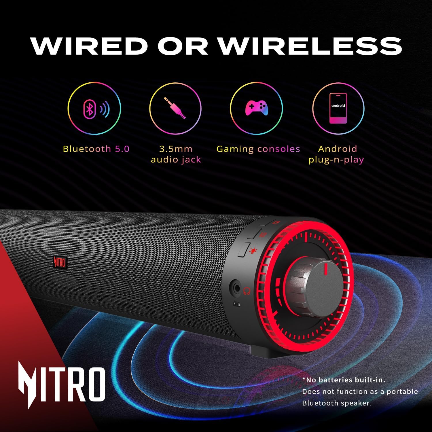 Buy Acer,Acer Nitro 2.0 Bluetooth PC Sound bar Black - Gadcet UK | UK | London | Scotland | Wales| Near Me | Cheap | Pay In 3 | Bluetooth Speakers