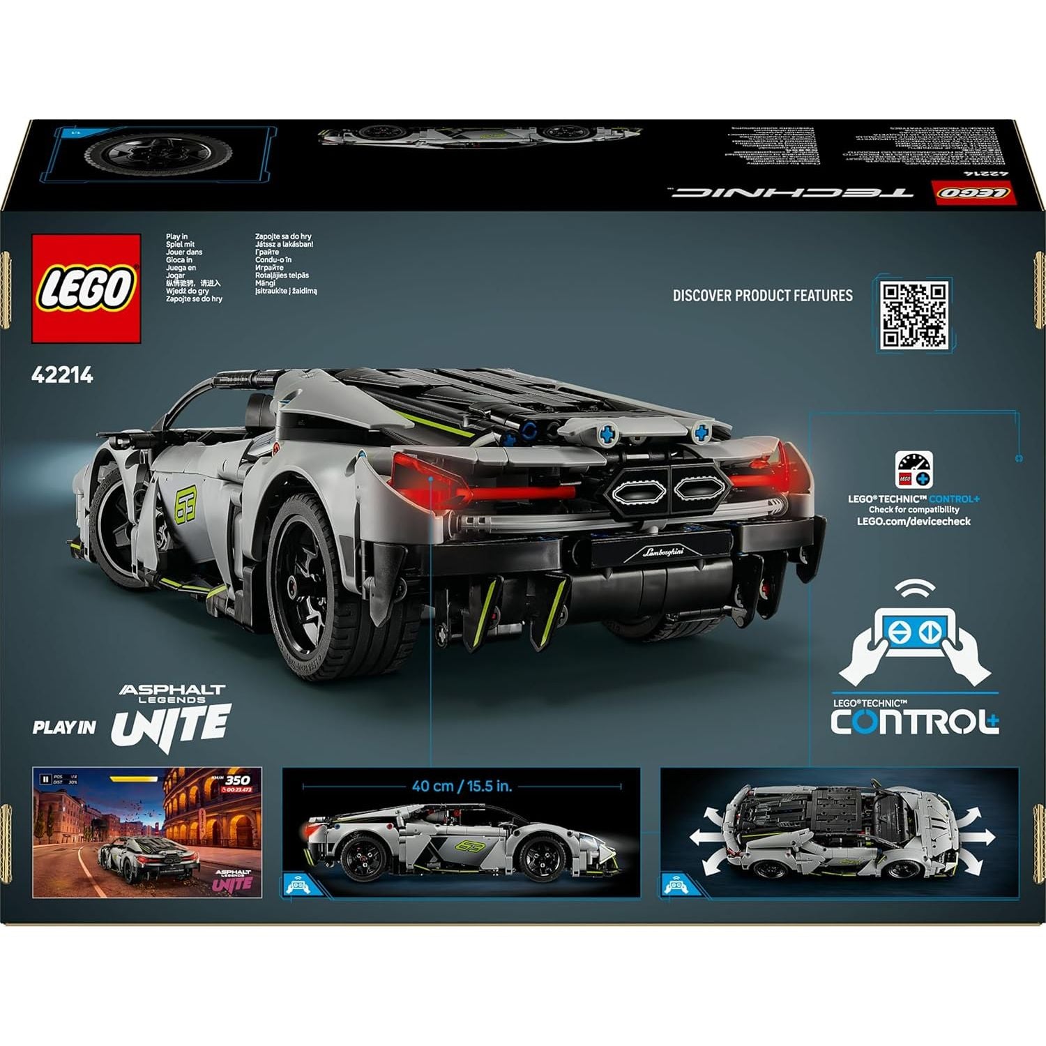 Buy LEGO,LEGO® Technic Lamborghini Revuelto (Set 42214) – Remote-Controlled Super Sports Car with Lights, Steering & Rechargeable Battery Hub - Gadcet UK | UK | London | Scotland | Wales| Near Me | Cheap | Pay In 3 | Construction Set Toys