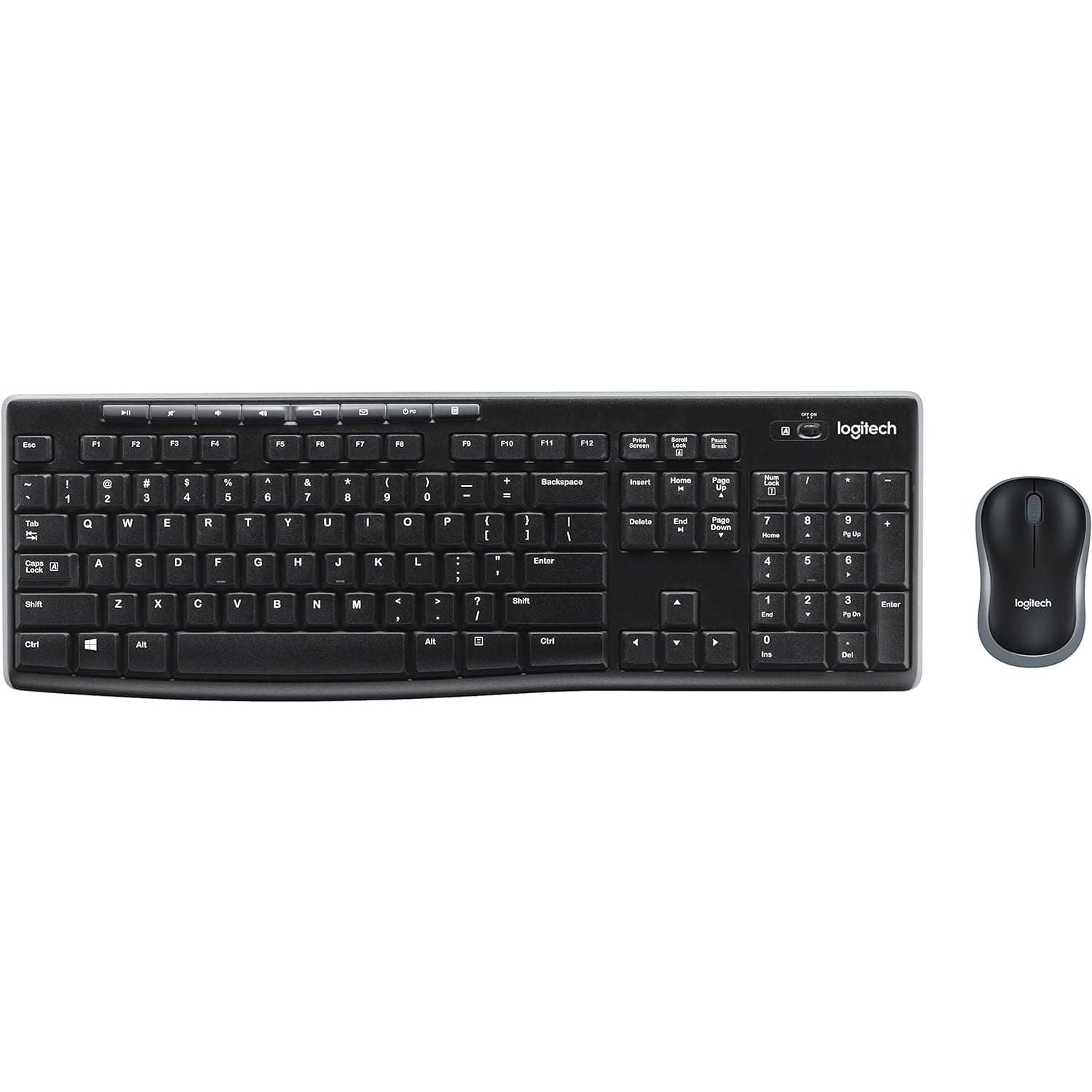 Buy Logitech,Logitech MK270 Wireless Keyboard and Mouse Combo for Windows, 2.4 GHz Wireless, Compact Mouse, 8 Multimedia and Shortcut Keys, 2-Year Battery Life, for PC, Laptop, QWERTY UK English Layout - Black - Gadcet UK | UK | London | Scotland | Wales| Near Me | Cheap | Pay In 3 | Keyboards