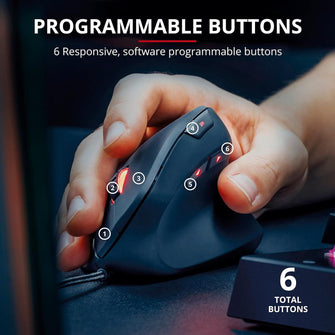 Buy Trust Gaming,Trust Gaming Mouse GXT 144 Rexx, Vertical Ergonomic Mouse, 250-10,000 DPI, 6 Programmable Buttons, Advanced Software, Adjustable RGB Lighting, USB Computer Mouse for PC, Laptop, Windows, Mac - Black - Gadcet UK | UK | London | Scotland | Wales| Near Me | Cheap | Pay In 3 | Keyboard & Mouse
