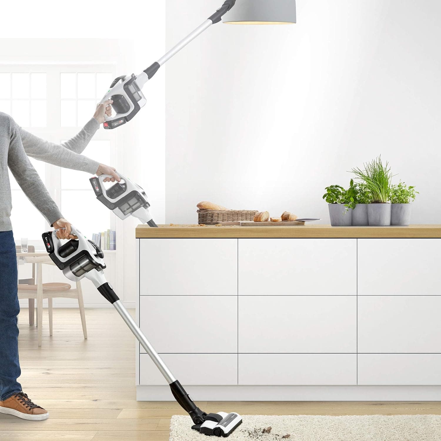 Buy Bosch,Bosch BCS122GB Unlimited Serie | 8 - Rechargeable Cordless and Lightweight Vacuum Cleaner for Multiple Surfaces with Two Interchangeable Power For All Battery Packs and Quick Charger,White - Gadcet UK | UK | London | Scotland | Wales| Ireland | Near Me | Cheap | Pay In 3 | Vacuum Cleaner