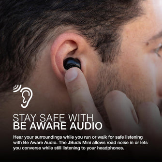 JLab JBuds Mini True Wireless Earbuds, Bluetooth In-Ear Headphones with Mic, 20H Playtime, EQ3 Sound, Multipoint, Charging Case – Black