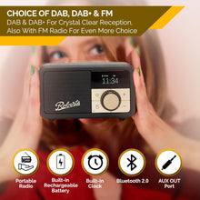 Buy Roberts Radio,Roberts PETITE2 Portable FM/DAB/DAB+ Radio with Bluetooth & Alarm - Black - Gadcet UK | UK | London | Scotland | Wales| Near Me | Cheap | Pay In 3 | Radios