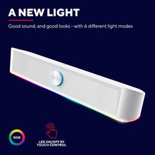 Buy Trust Gaming,Trust Gaming GXT 619W Thorne RGB PC Soundbar, 12W, USB-Powered, 3.5mm AUX, Compact Stereo Speakers - White - Gadcet UK | UK | London | Scotland | Wales| Near Me | Cheap | Pay In 3 | Bluetooth Speaker