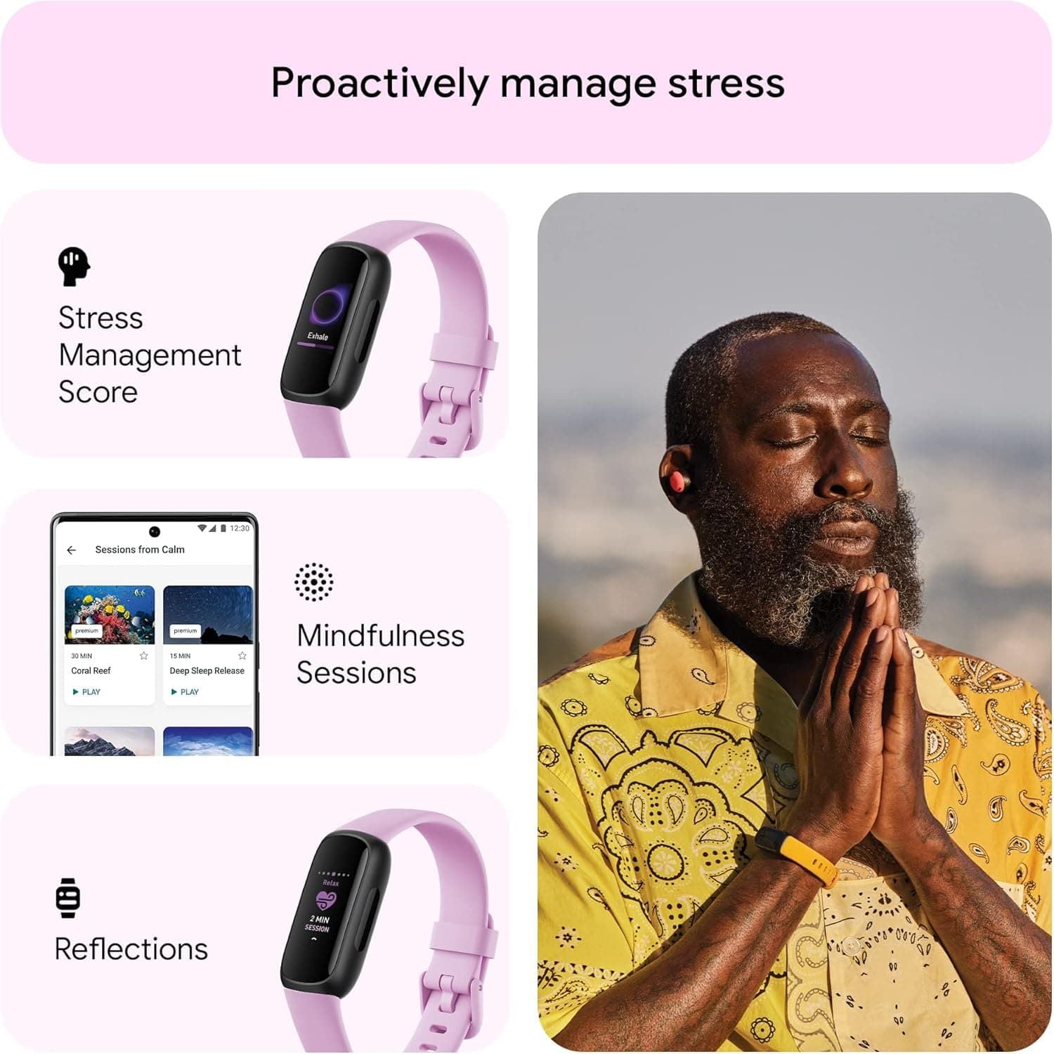 Buy Fitbit,Fitbit Inspire 3 Fitness Tracker - Lilac - Gadcet UK | UK | London | Scotland | Wales| Near Me | Cheap | Pay In 3 | Smartwatch
