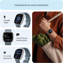 Buy Fitbit,Fitbit Versa 4 Smart Watch - Waterfall Blue/Platinum - Gadcet UK | UK | London | Scotland | Wales| Near Me | Cheap | Pay In 3 | Smart Watches
