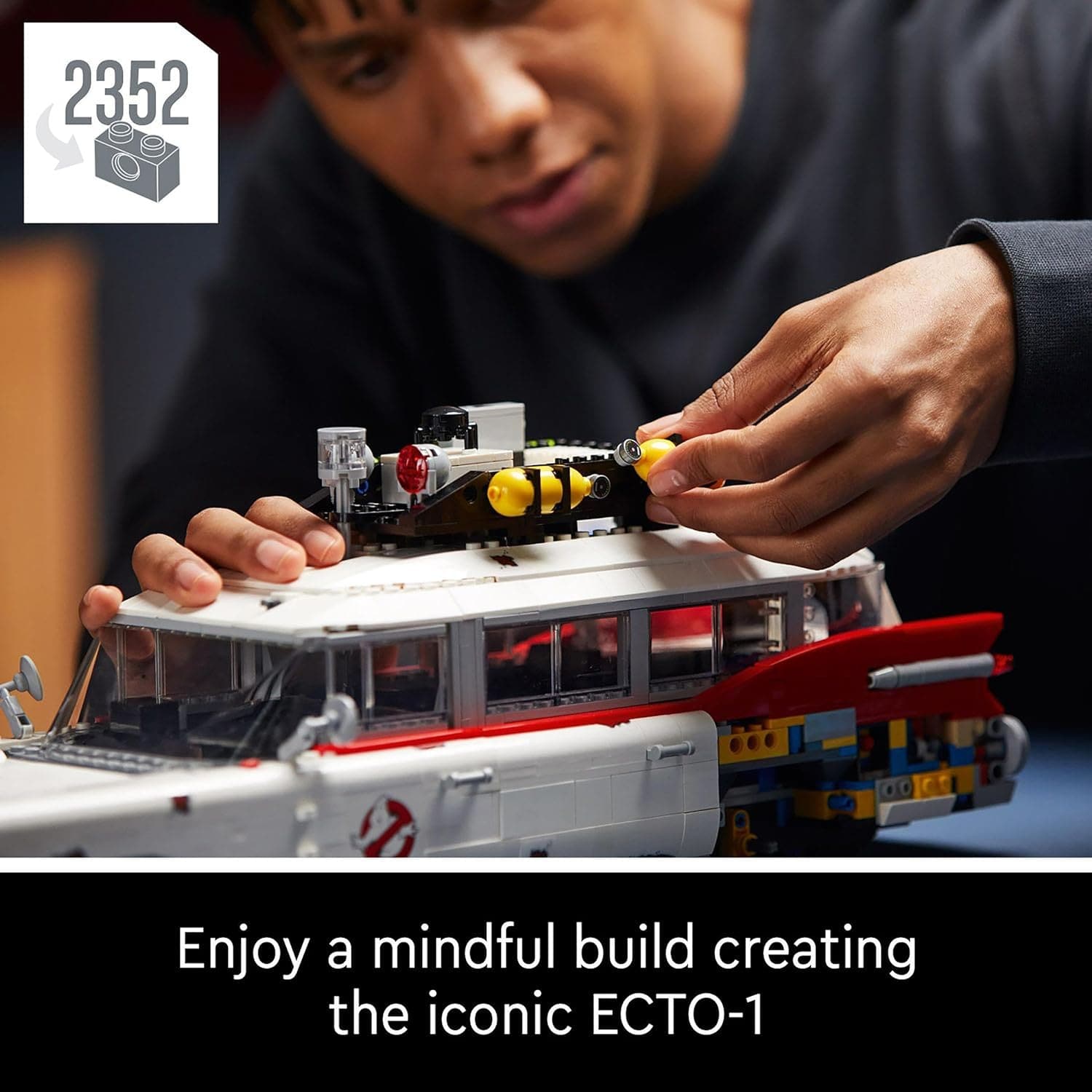 LEGO Icons Ghostbusters ECTO-1 Car Kit, Large Set for Adults, Gift Idea for Men, Women, Her, Him, Collectable Model for Display, Nostalgic Home Décor 10274 - 3