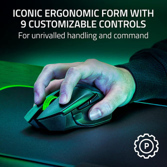 Razer Basilisk V3 X HyperSpeed Wireless Gaming Mouse – 18K DPI Sensor, 9 Customisable Controls, Chroma RGB, Black