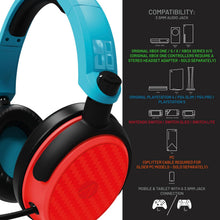 Buy STEALTH,STEALTH C6-100 Over-Ear Gaming Headset - Neon Red & Blue, Compatible with PS4/PS5, Xbox, Switch, PC, Flexible Mic, 3.5mm Jack, 1.5m Cable - Gadcet UK | UK | London | Scotland | Wales| Near Me | Cheap | Pay In 3 | Headphones & Headsets