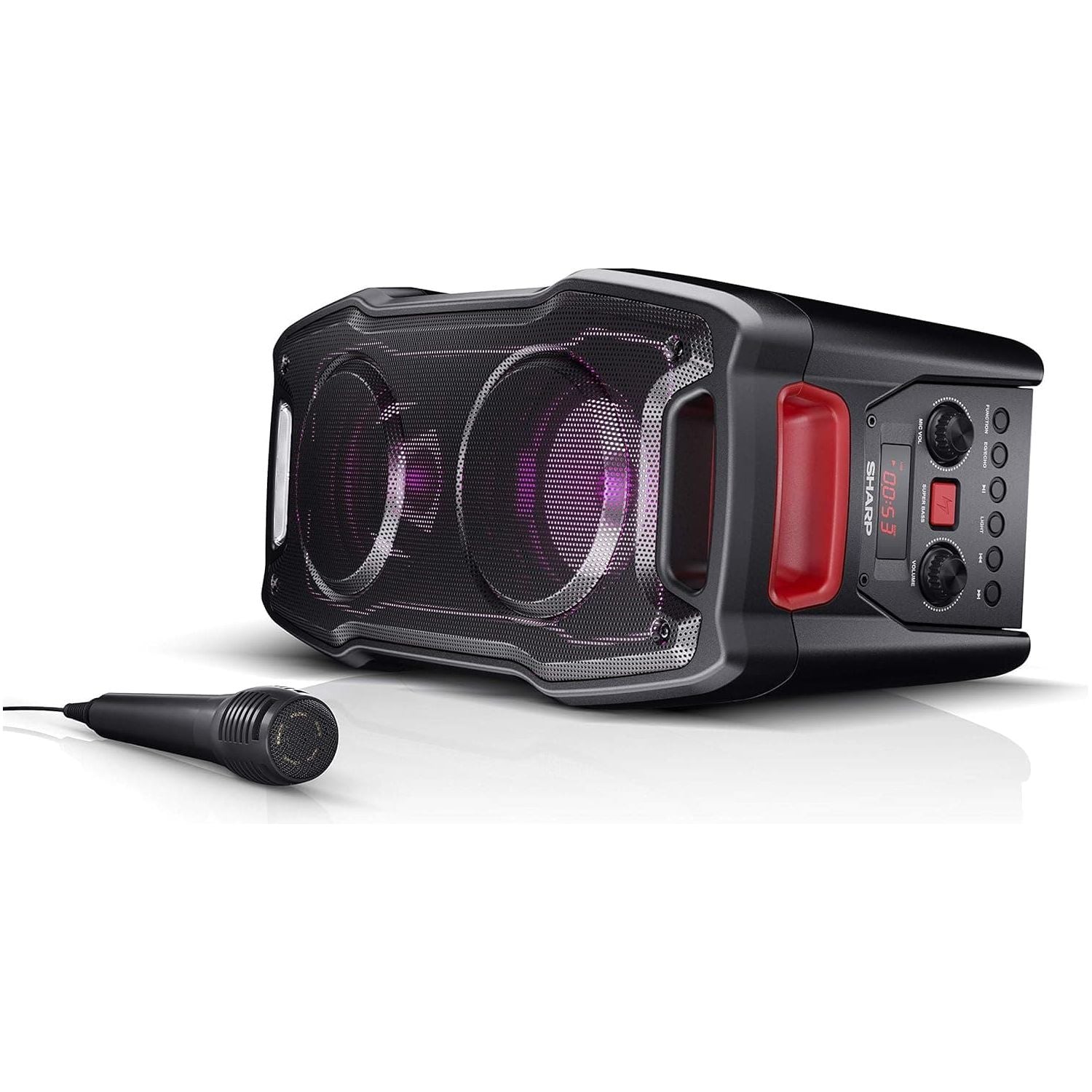 Buy SHARP,SHARP PS-929 180W High Power Portable Party Speaker Hi-Fi System with Built in Rechargeable Battery, Flashing Disco Lights & Strobe, TWS, Bluetooth, USB, Aux & Microphone – Black - Gadcet UK | UK | London | Scotland | Wales| Ireland | Near Me | Cheap | Pay In 3 | Speakers