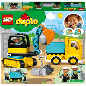Buy LEGO,LEGO DUPLO Truck & Tracked Excavator – 10931, Construction Toy with 2 Vehicles, 2 Figures & Boulder - Gadcet UK | UK | London | Scotland | Wales| Near Me | Cheap | Pay In 3 | Construction Set Toys