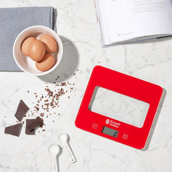 Russell Hobbs RH01571AR Digital Kitchen Scale – 5kg Capacity, Touch Panel, Red