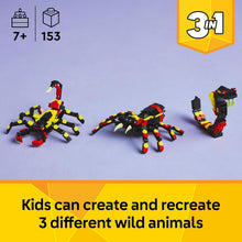 Buy Lego,LEGO Creator 3-in-1 Wild Animals - Surprising Spider Toy, Transforms into Scorpion or Snake, Building Set for 7+ Year Old Boys & Girls, Creative Birthday Gift - 31159 - Gadcet UK | UK | London | Scotland | Wales| Near Me | Cheap | Pay In 3 | Building Toys