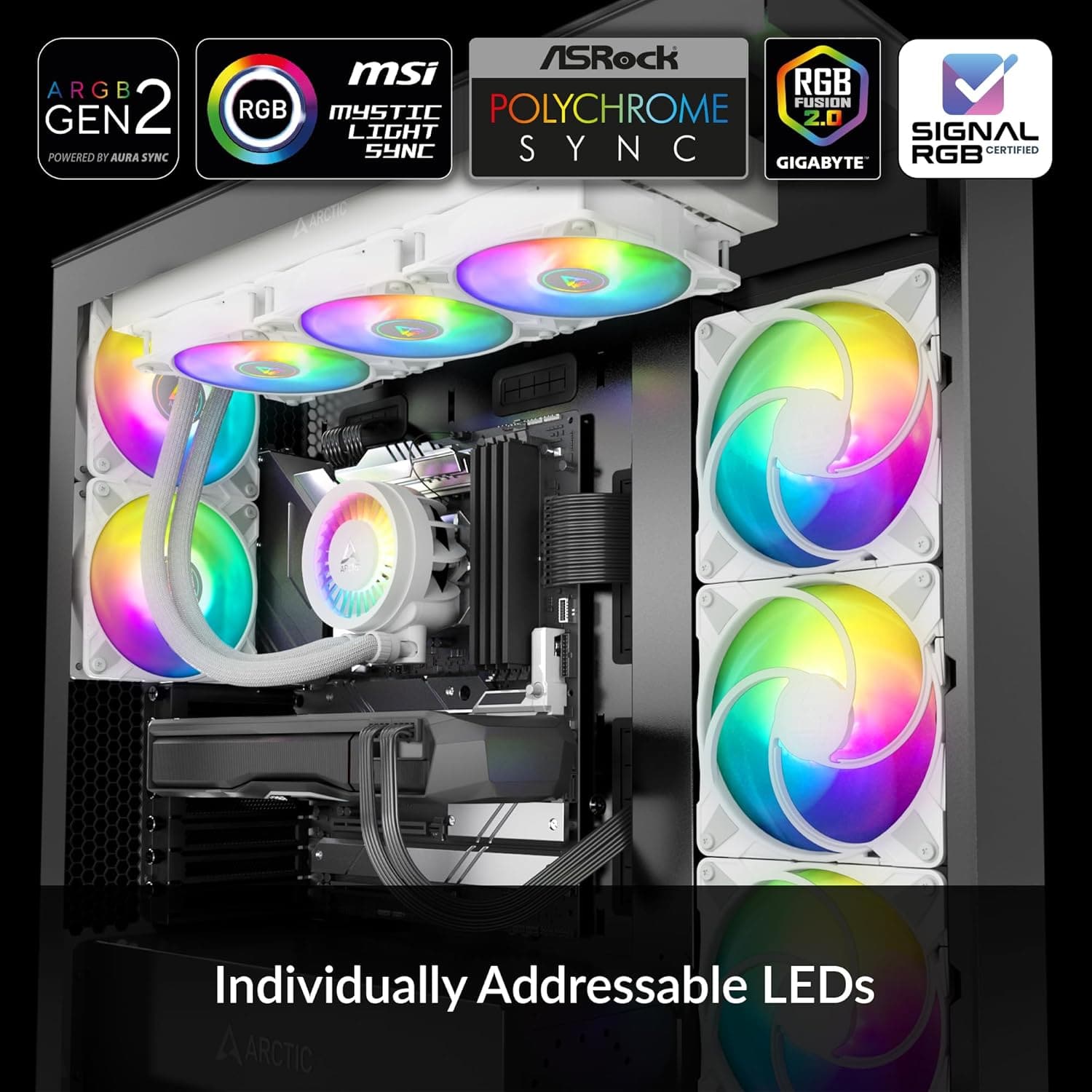 Buy ARCTIC,ARCTIC Liquid Freezer III 360 A-RGB - 360mm All-in-One CPU Water Cooler, Intel & AMD Compatible, PWM-Controlled Pump, 200-1800 RPM Fans, LGA1851/1700 - White - Gadcet UK | UK | London | Scotland | Wales| Near Me | Cheap | Pay In 3 | Computer System Cooling Parts