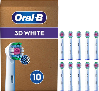 Buy Oral-B,Oral-B Pro 3D White Electric Toothbrush Head, X-Shaped Bristles And Unique Polishing Cup For Teeth Whitening And To Remove Surface Stains, Pack of 10 Toothbrush Heads, Suitable For Mailbox, White - Gadcet UK | UK | London | Scotland | Wales| Near Me | Cheap | Pay In 3 | Toothbrush