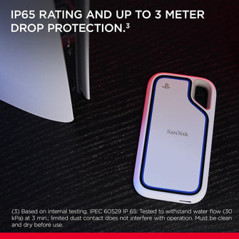 SanDisk Extreme Portable SSD 1TB – Officially Licensed for PS5 & PC, 1000MB/s Read Speeds, USB 3.2 Gen 2, 3m Drop Protection, 1-Month Discord Nitro Trial