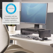 Buy FELLOWES,Fellowes Designer Suites Monitor Stand - 3-Height Adjustable Ergonomic Riser with Storage, 18kg Capacity, Black - Gadcet UK | UK | London | Scotland | Wales| Near Me | Cheap | Pay In 3 | Computer Monitor