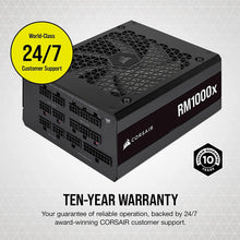 Corsair,Corsair RM1000x 80 PLUS Gold Fully Modular ATX 1000 Watt Power Supply UK - Black - Gadcet.com