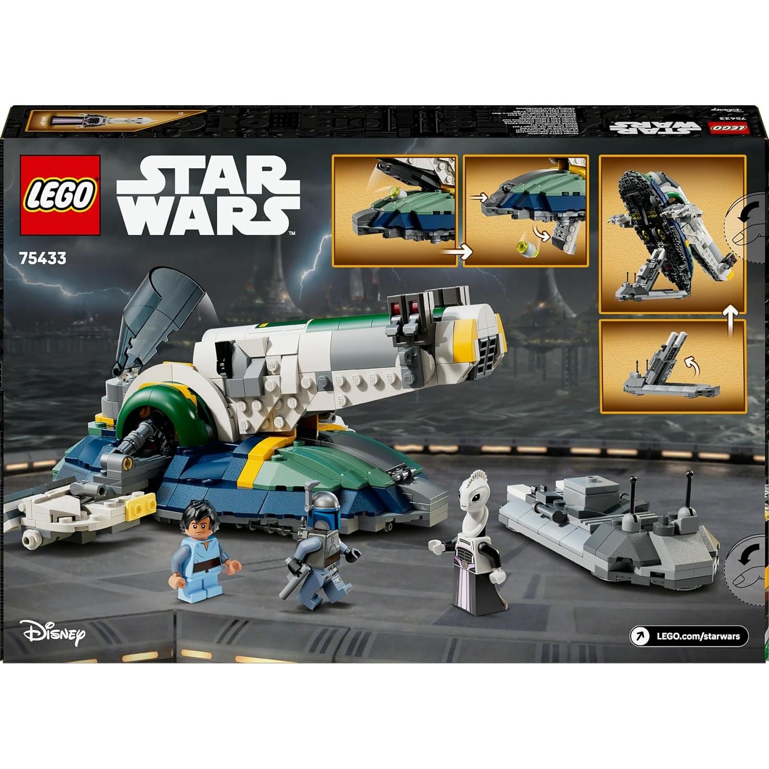 Buy Lego,LEGO® Star Wars™ Jango Fett’s Starship (75433) – Play & Display Set with Rotating Wings & 3 Minifigures - Gadcet UK | UK | London | Scotland | Wales| Near Me | Cheap | Pay In 3 | Toy Spaceships