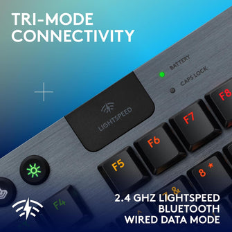 Logitech G915 TKL LIGHTSPEED Wireless Gaming Keyboard - Low-Profile, Double-Shot PBT Keycaps, RGB Backlighting, GL Brown Tactile Switches, QWERTY UK Layout - Black