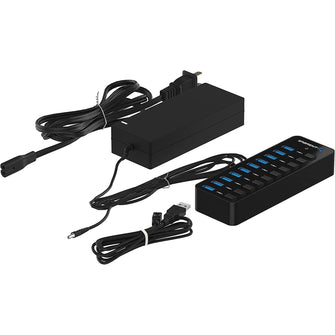 Buy Sabrent,SABRENT 10 port USB hub 3.2x1 with power adapter 60W, usb3 fast Powered data hub - Gadcet.com | UK | London | Scotland | Wales| Ireland | Near Me | Cheap | Pay In 3 | Computer Accessories