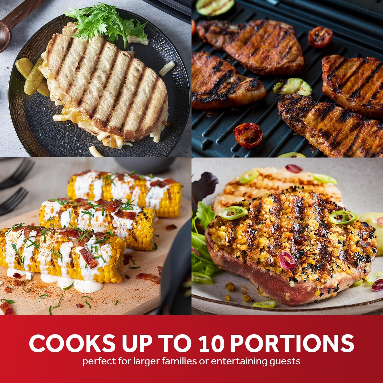 Buy George Foreman,George Foreman Large Electric Grill & Griddle 23450 – Dual Temperature Control, Non-Stick, Black - Gadcet UK | UK | London | Scotland | Wales| Near Me | Cheap | Pay In 3 | Electric Griddles & Grills