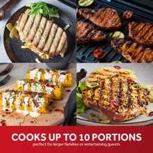 George Foreman Large Electric Grill & Griddle 23450 – Dual Temperature Control, Non-Stick, Black