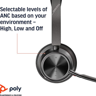 Buy Poly,Poly - Voyager Focus 2 UC Bluetooth Headset + Charging Cradle (Plantronics) - Stereo headset with boom microphone, USB-A for PC/Mac - Active Noise Canceling - Works with Teams - Gadcet.com | UK | London | Scotland | Wales| Ireland | Near Me | Cheap | Pay In 3 | Headphones & Headsets