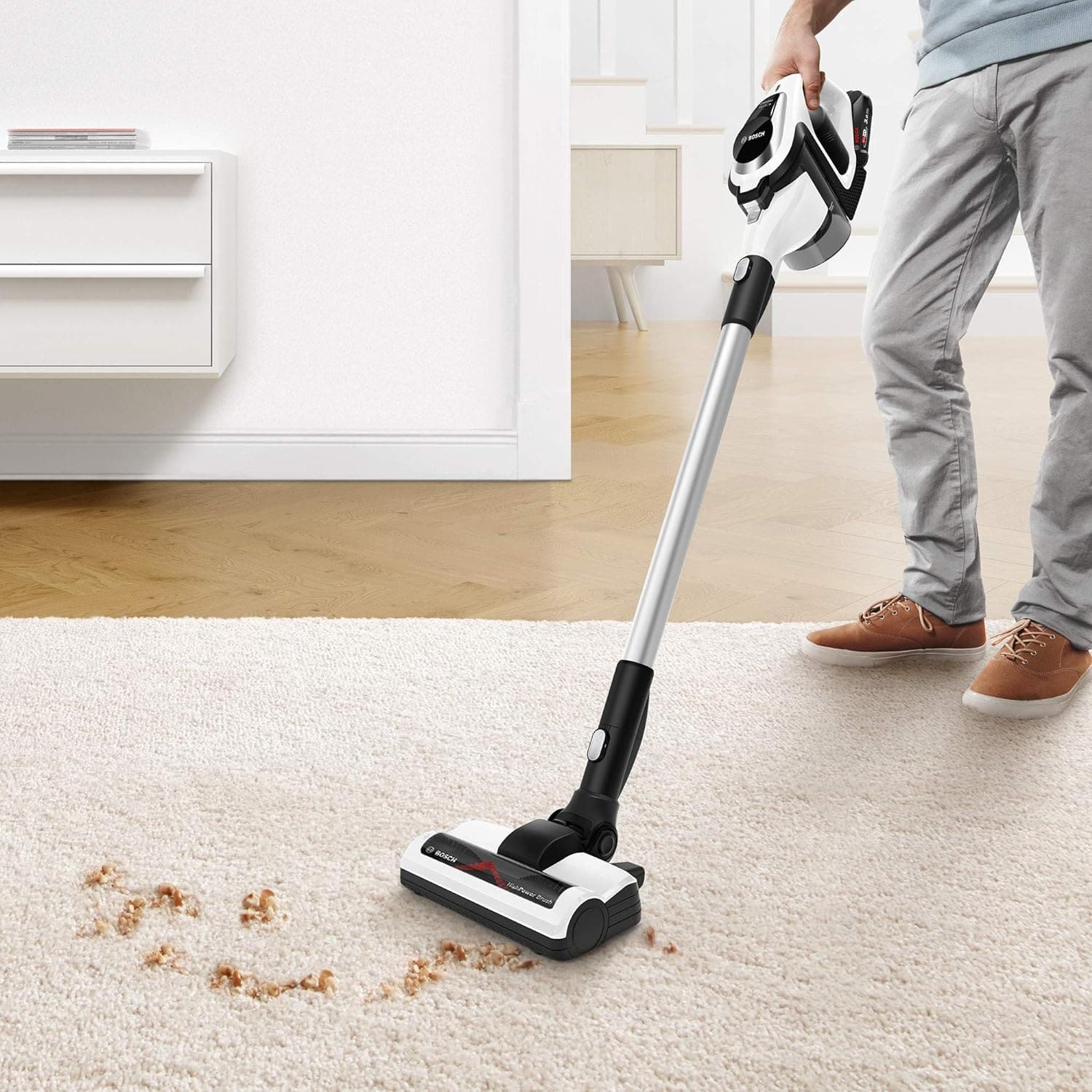 Buy Bosch,Bosch BCS122GB Unlimited Serie | 8 - Rechargeable Cordless and Lightweight Vacuum Cleaner for Multiple Surfaces with Two Interchangeable Power For All Battery Packs and Quick Charger,White - Gadcet UK | UK | London | Scotland | Wales| Ireland | Near Me | Cheap | Pay In 3 | Vacuum Cleaner